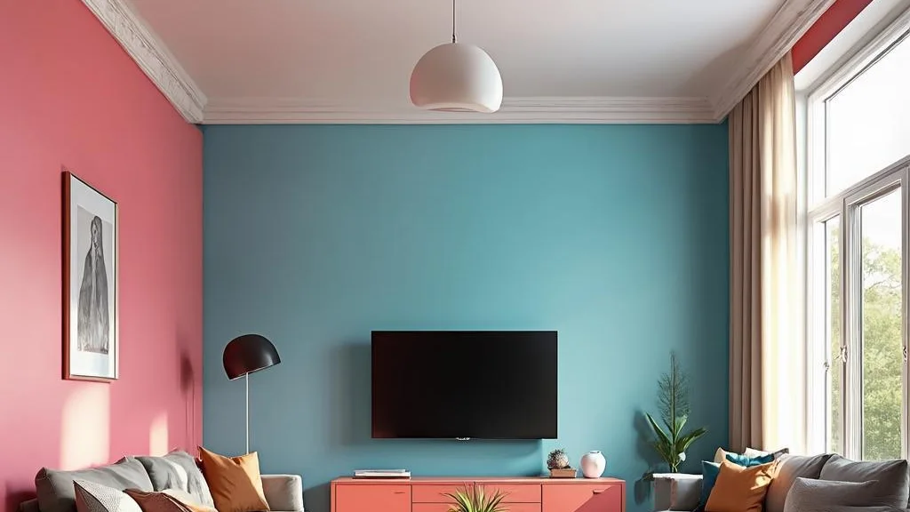 Bright, freshly painted modern living room with crisp white walls